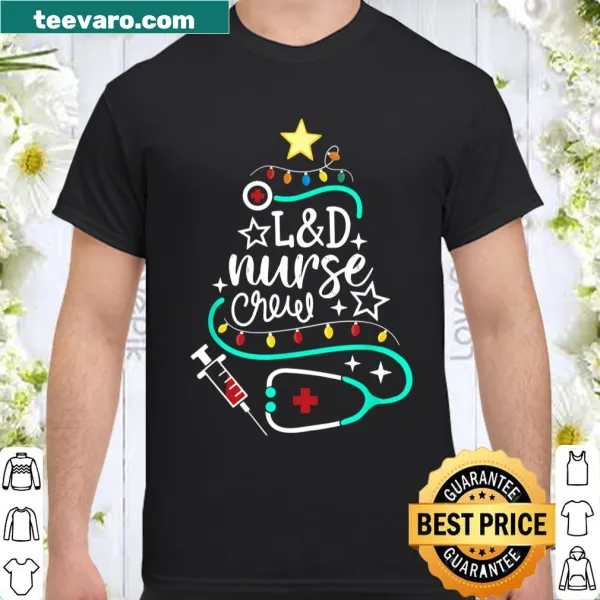 Festive shirt for nurses with 'Merry Christmas' and labor delivery theme