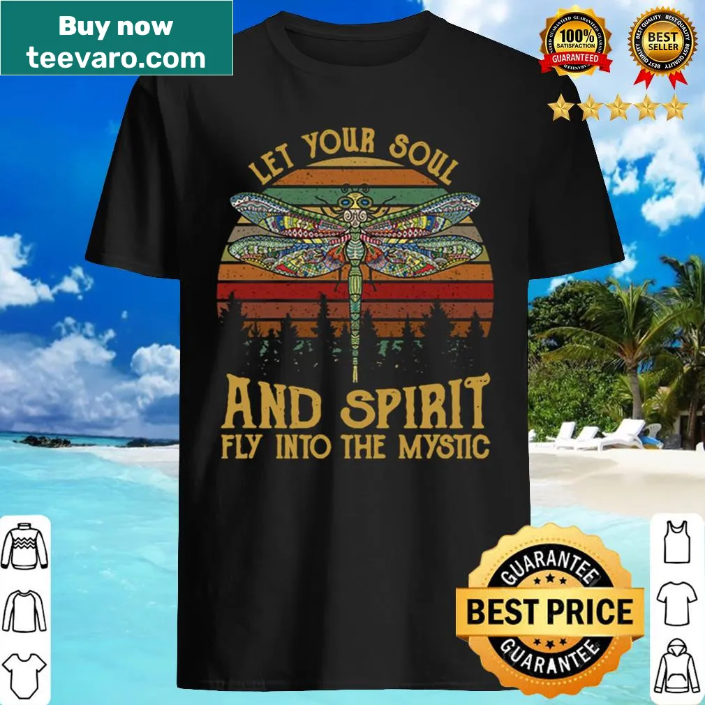 Mystical shirt design encouraging the spirit to soar