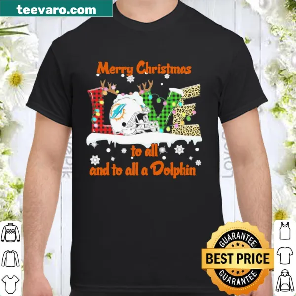 Miami Dolphins Christmas shirt with festive graphics