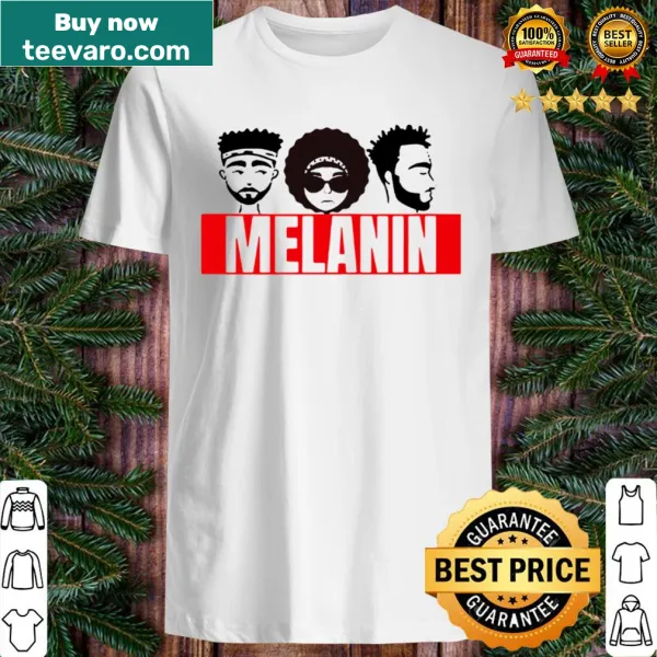 Melanin Poppin t-shirt featuring African Pride and Black Lives Matter graphics