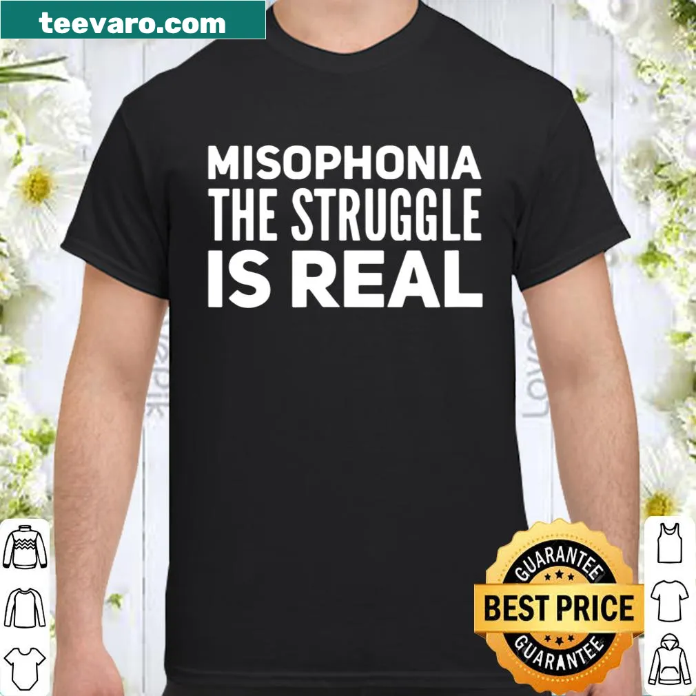 Illustrative shirt highlighting the humorous struggle of misophonia