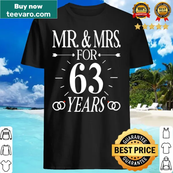 Typography Mr. & Mrs. matching anniversary t-shirt design