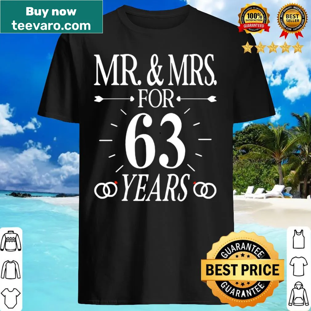 Typography Mr. & Mrs. matching anniversary t-shirt design