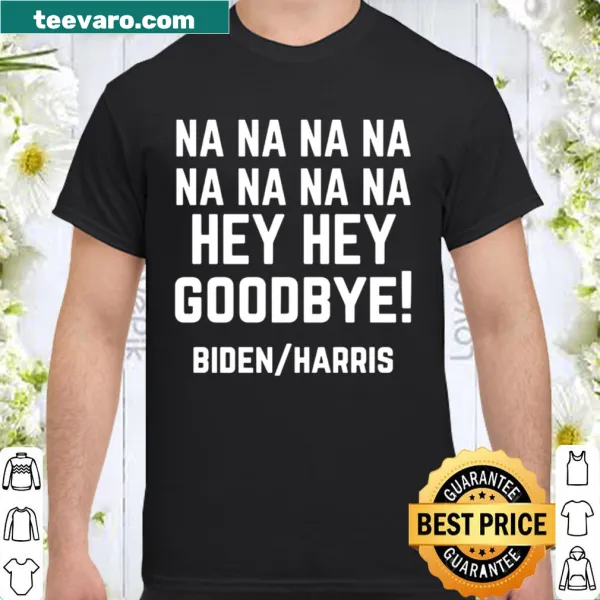 Bold text shirt saying goodbye Biden Harris for casual wear