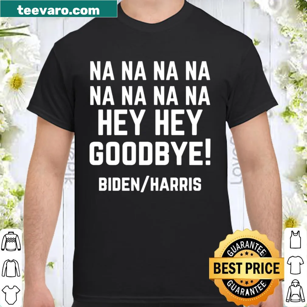 Bold text shirt saying goodbye Biden Harris for casual wear
