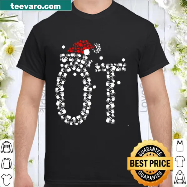 Festive shirt with Santa hat design for occupational therapists