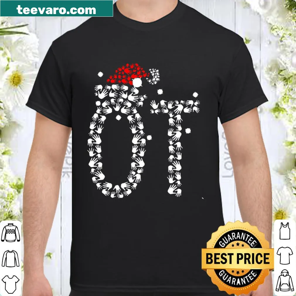 Festive shirt with Santa hat design for occupational therapists