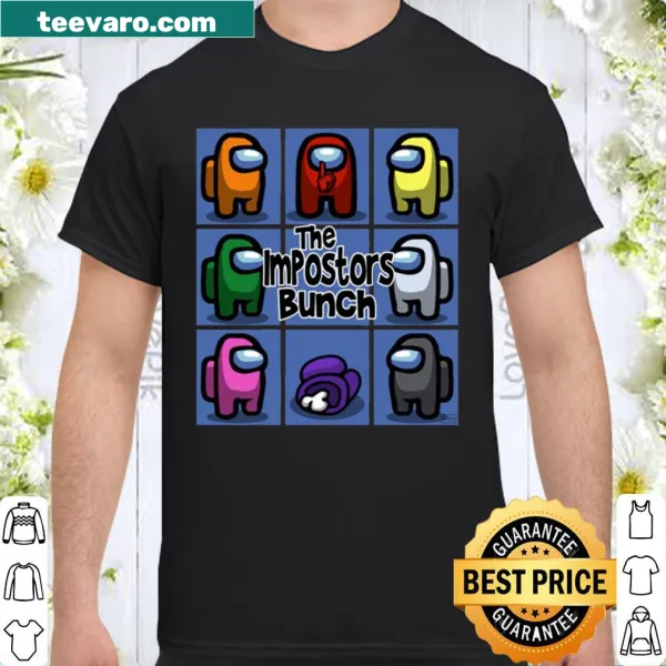 Among Us themed shirt featuring crewmates and impostors
