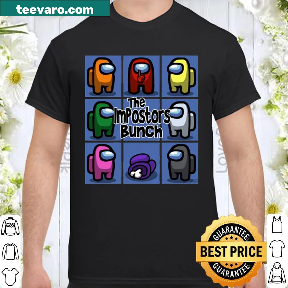Among Us themed shirt featuring crewmates and impostors