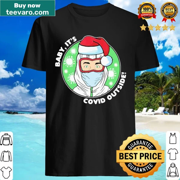 Playful Christmas shirt with a humorous pandemic twist