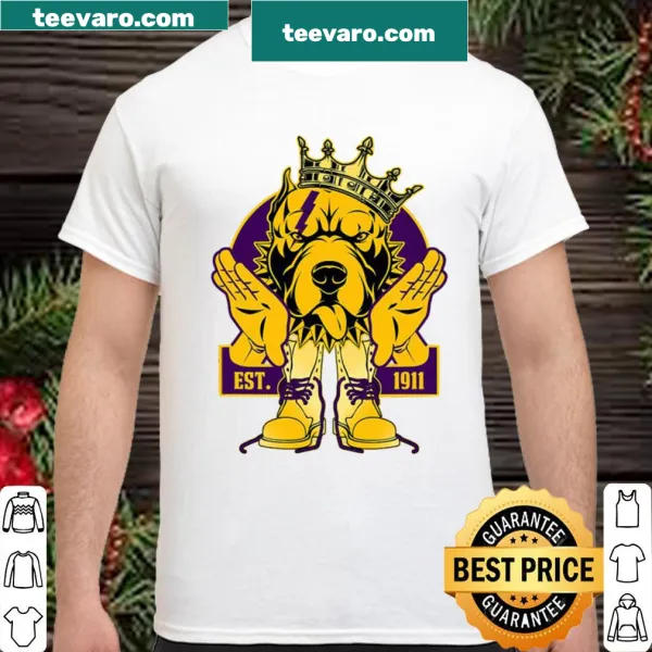 Shirt featuring Bulldog, crown, and Psi hand sign symbols