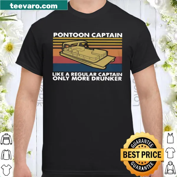 Shirt featuring a fun graphic for pontoon boat captains