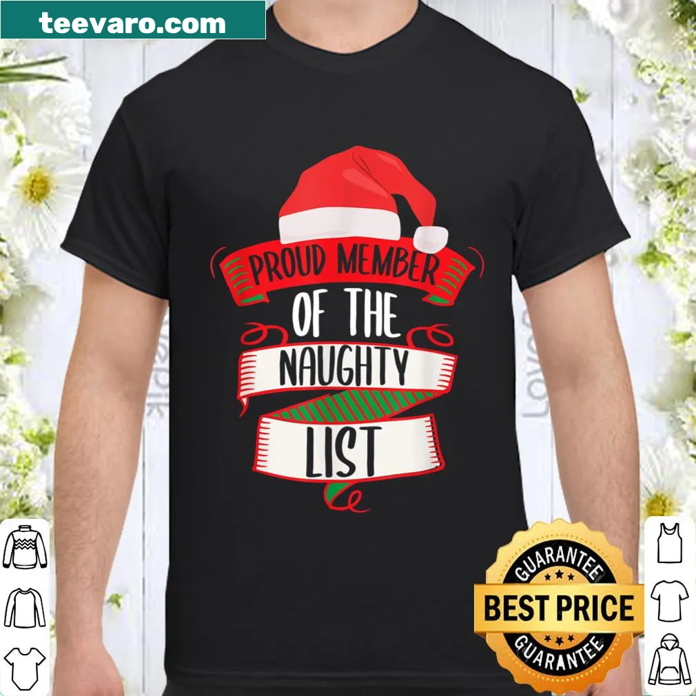 Naughty List Christmas shirt with playful text