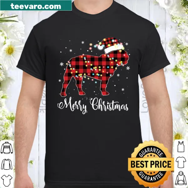 Vintage distressed French Bulldog Christmas design on long sleeve shirt