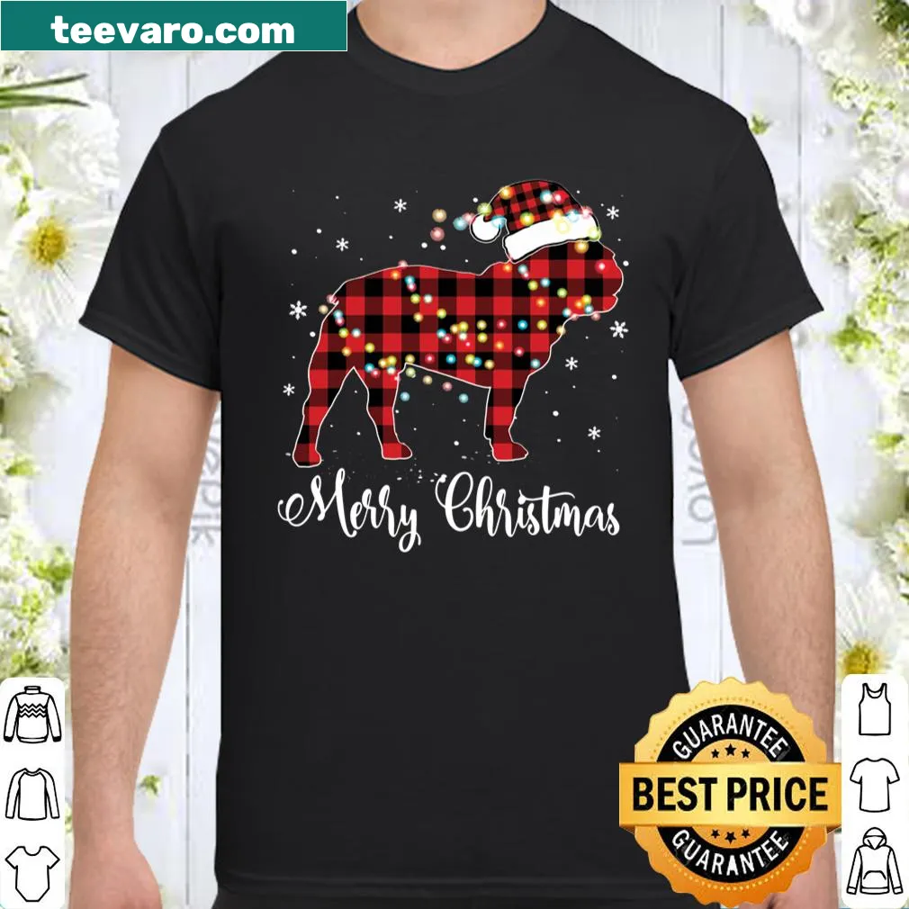 Vintage distressed French Bulldog Christmas design on long sleeve shirt