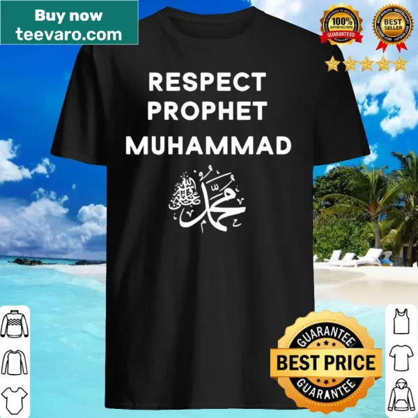 Shirt emphasizing respect for Prophet Muhammad.