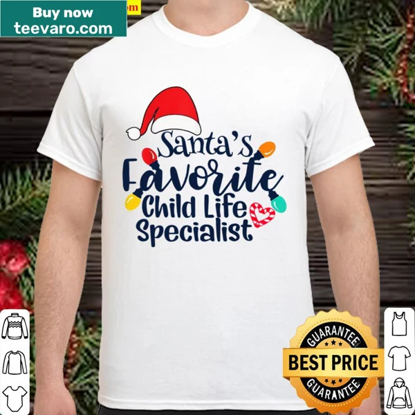 Christmas shirt for child life specialist nurses with festive text