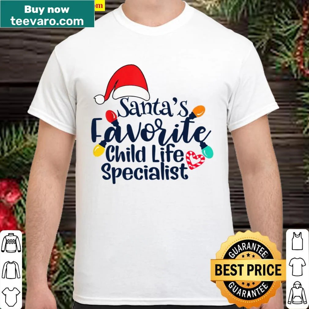 Christmas shirt for child life specialist nurses with festive text