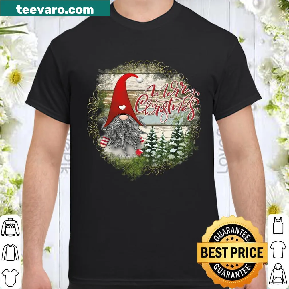 Santa Claus garden gnome graphic for Christmas