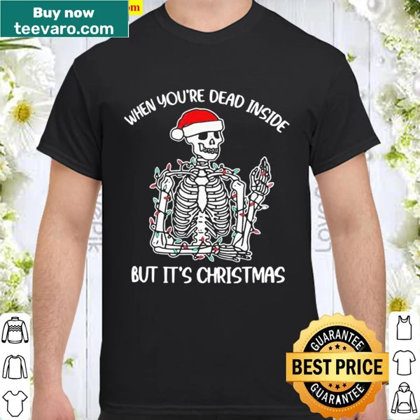 Skeleton Santa shirt for a humorous Christmas
