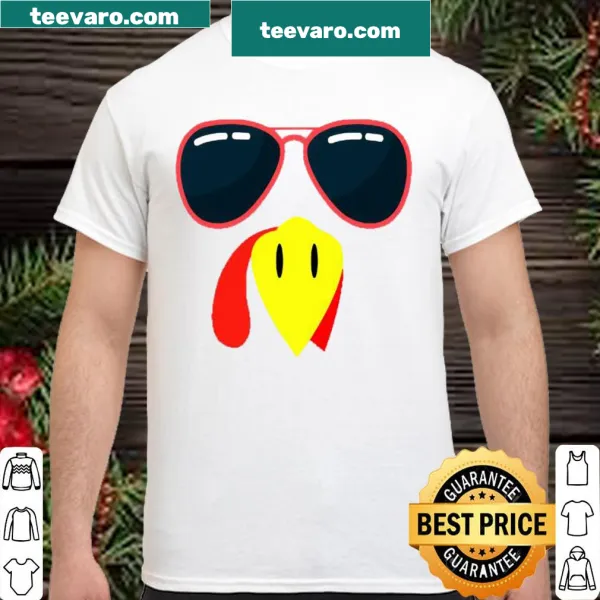 Cartoon turkey face design for Thanksgiving humor