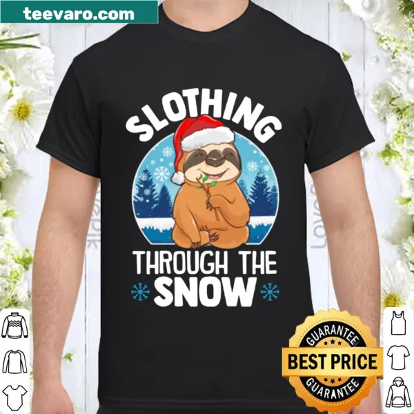 Sloth-inspired Santa design for a cute Christmas shirt