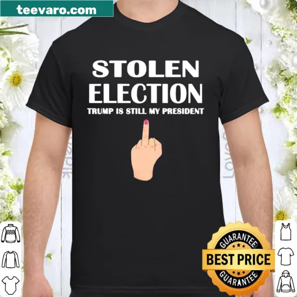 Trump 2021 graphic shirt asserting continued support