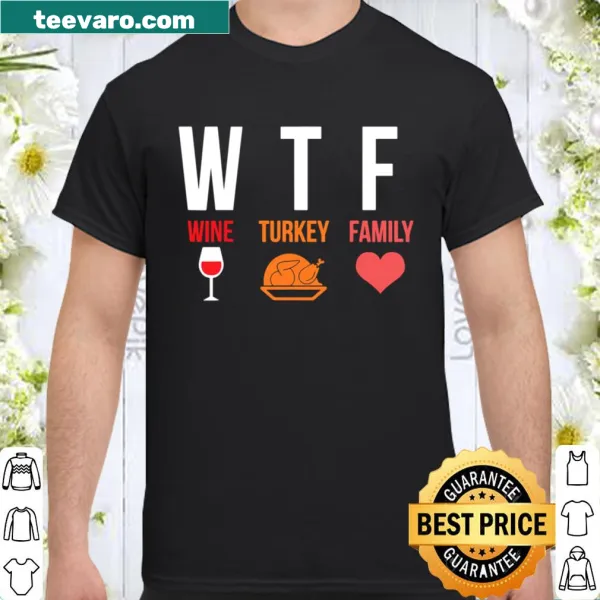 Funny holiday shirt with turkey-themed graphics and text