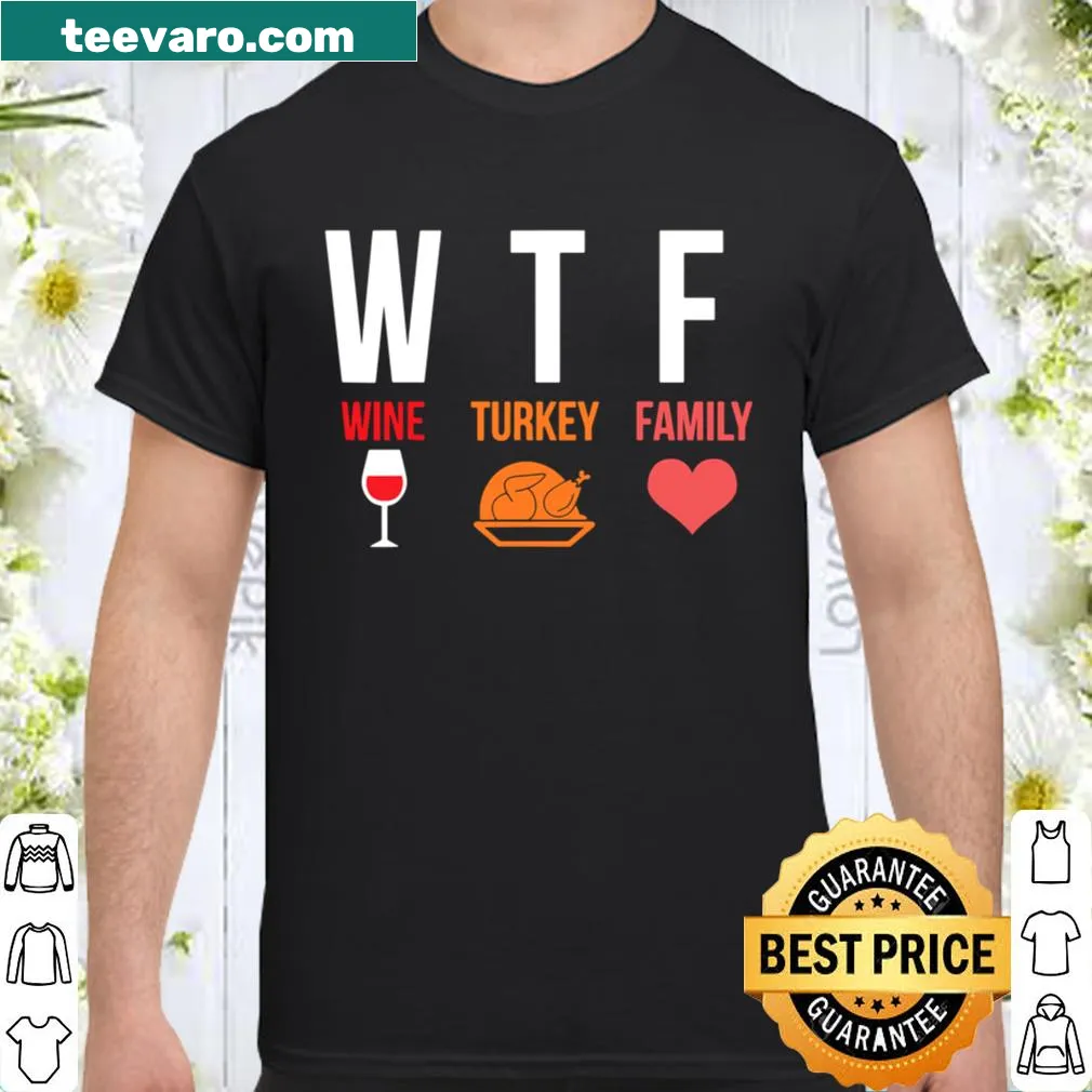 Funny holiday shirt with turkey-themed graphics and text