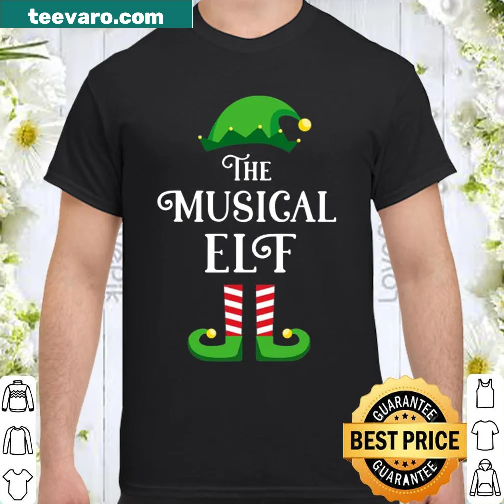 Musical elf-themed family matching Christmas shirt