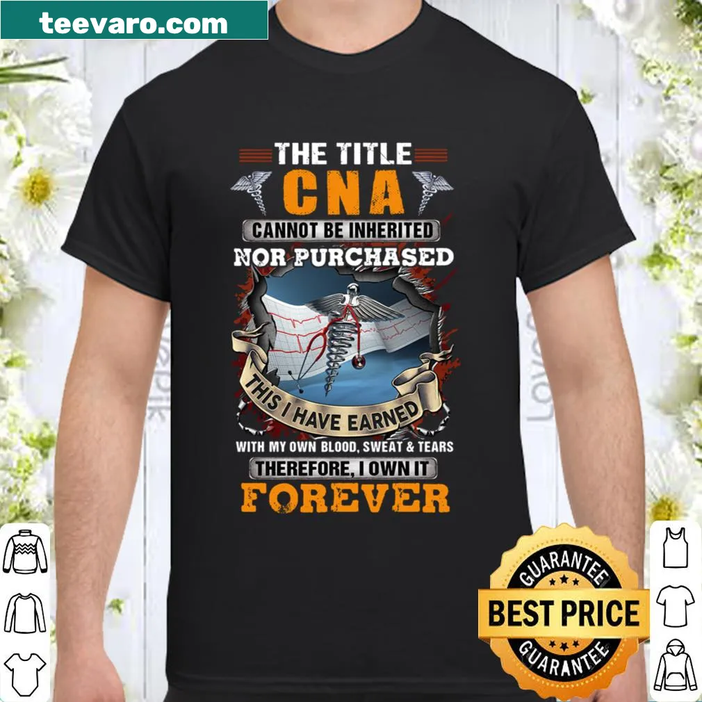 CNA graphic tee with bold text about nursing commitment