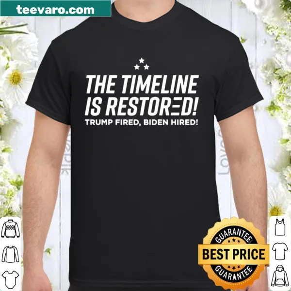 Sarcastic shirt with the phrase about Biden and Trump in bold typography.