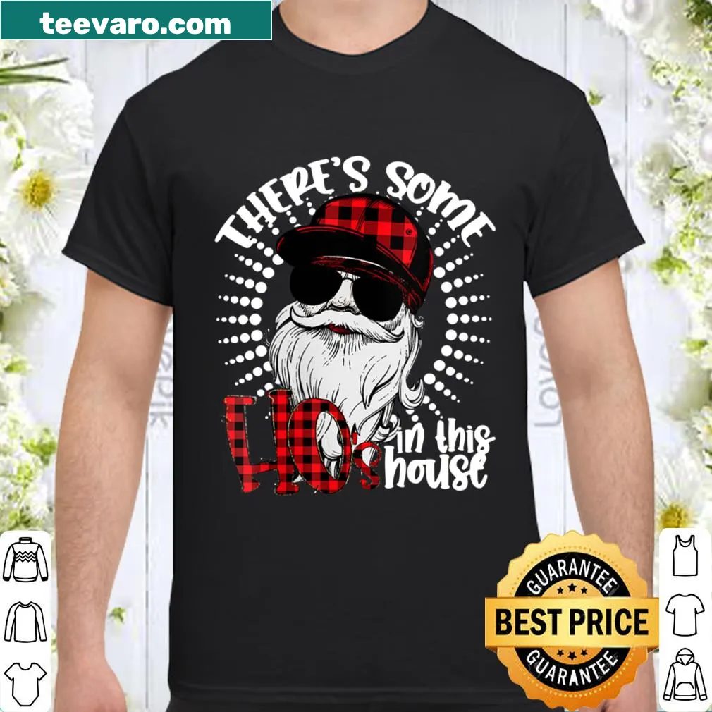Funny Christmas shirt for women featuring Santa and plaid design