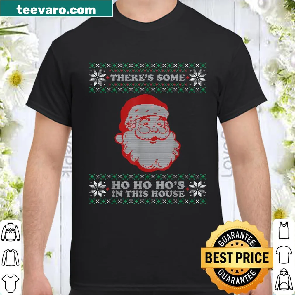 Inappropriate Christmas t-shirt with humorous Ho Ho Hos text