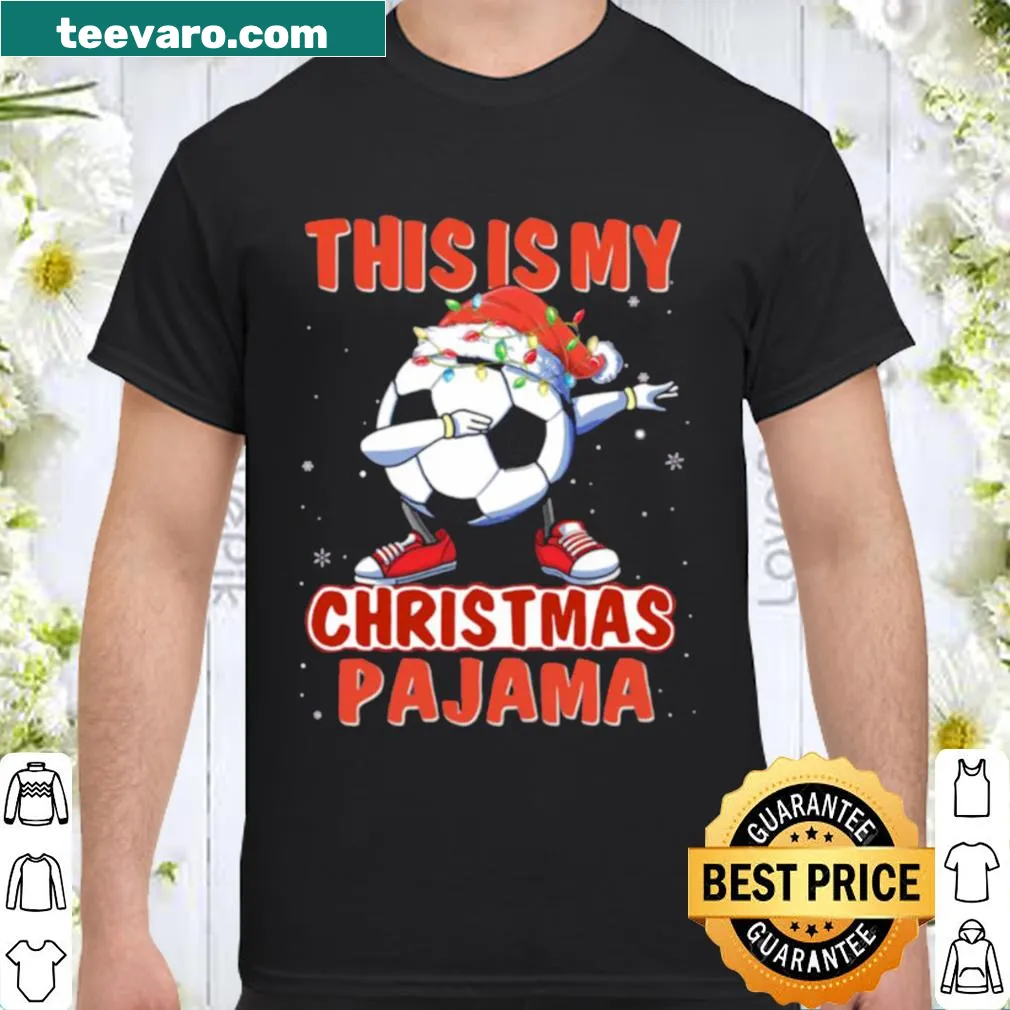 Christmas-themed pajama shirt with playful text