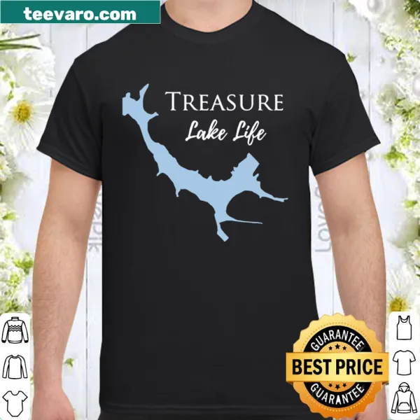Illustrated lake map design for Treasure Lake life in Pennsylvania