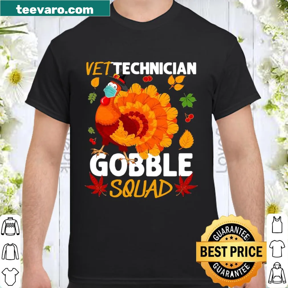 Thanksgiving shirt with turkey graphic and 'Gobble Squad' text