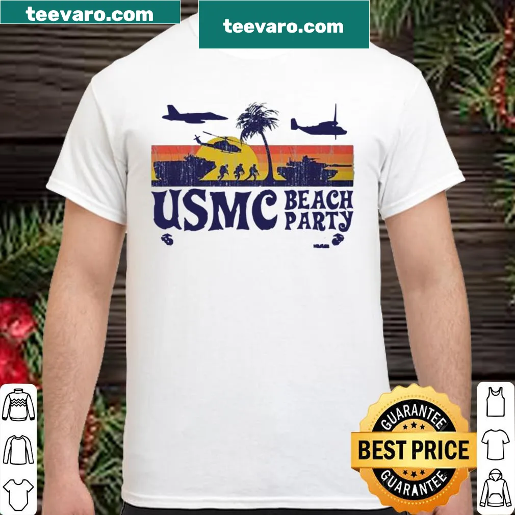 Vintage-style beach party shirt for veterans with retro graphics.