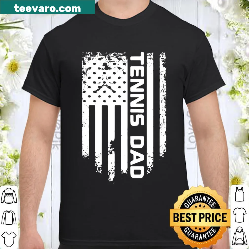 Silhouette of a tennis player with American flag on shirt