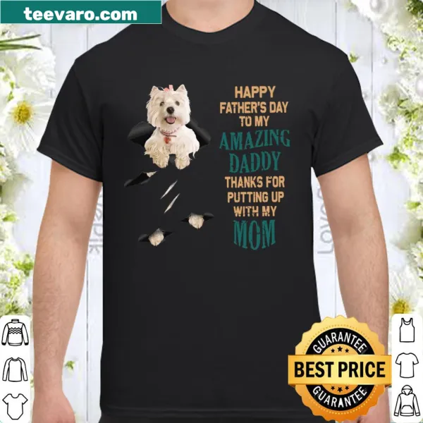Father's Day shirt featuring a Westie for dog-loving dads.