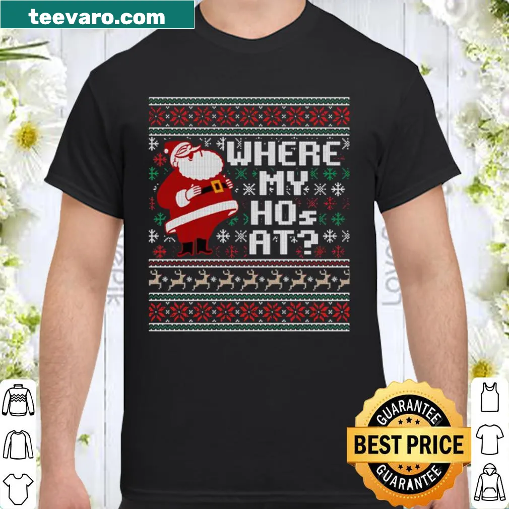 Humorous ugly Christmas sweater style shirt graphic