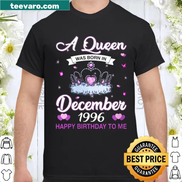 Celebratory T-shirt for 24th birthday with 'Birthday Queen' text and birth year.