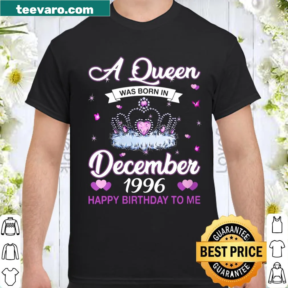 Celebratory T-shirt for 24th birthday with 'Birthday Queen' text and birth year.