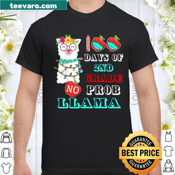 Vintage-style T-shirt with a whimsical llama graphic and 'No Prob-Llama' text