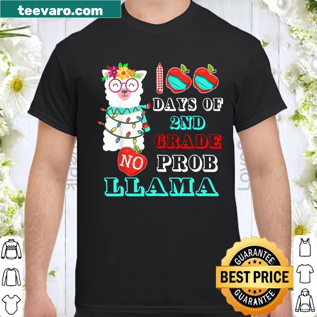 Vintage-style T-shirt with a whimsical llama graphic and 'No Prob-Llama' text
