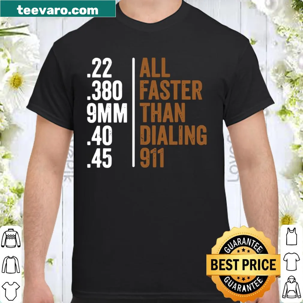 Graphic shirt with firearm-related text