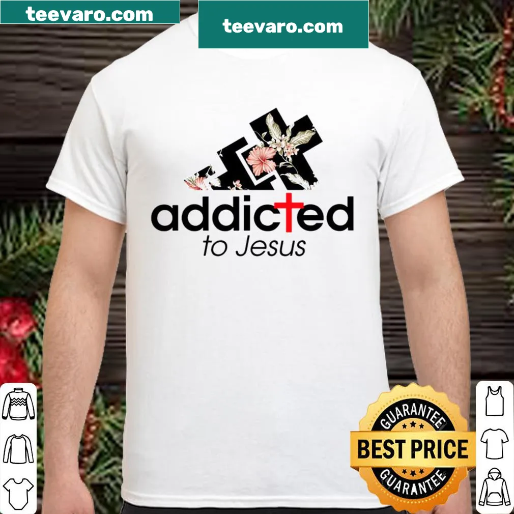 Typography shirt declaring 'Addicted to Jesus' for faith enthusiasts
