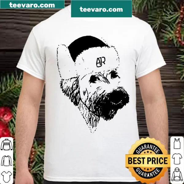 AJR doggy hat shirt with whimsical dog graphic