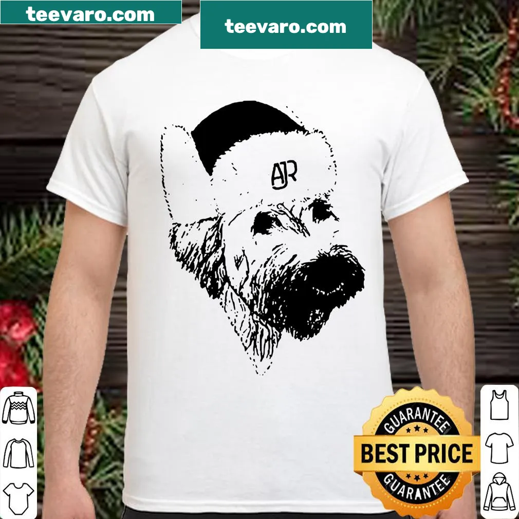 AJR doggy hat shirt with whimsical dog graphic