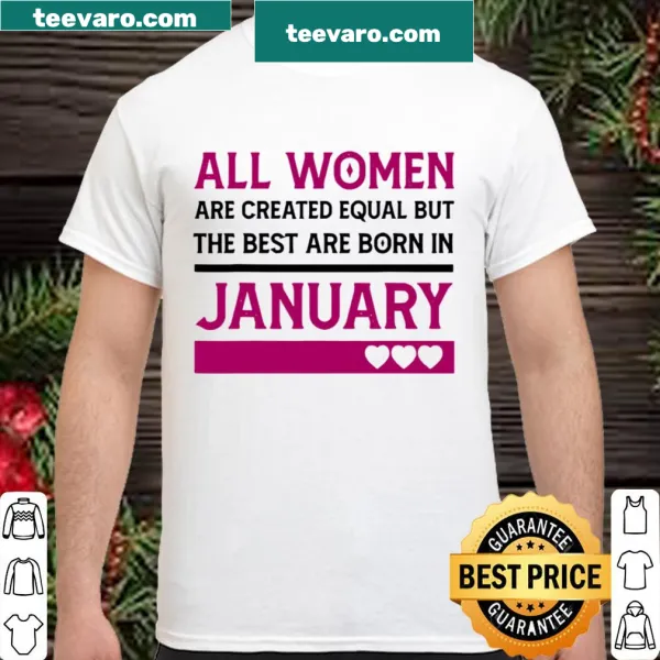 Birthday T-shirt with empowering saying for January women